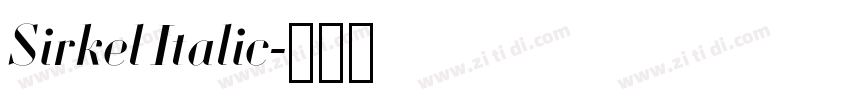 Sirkel Italic字体转换
